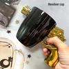 Military Style Stripe Ceramic Mug - Creative Defense Design, Faux Enamel Finish