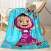 Masha Bear Blanket Comfortable Suitable for Livingroom Seaside Sofa Four Seasons Multipurpose Stylish Decor Best Holiday Gift for Friends Family