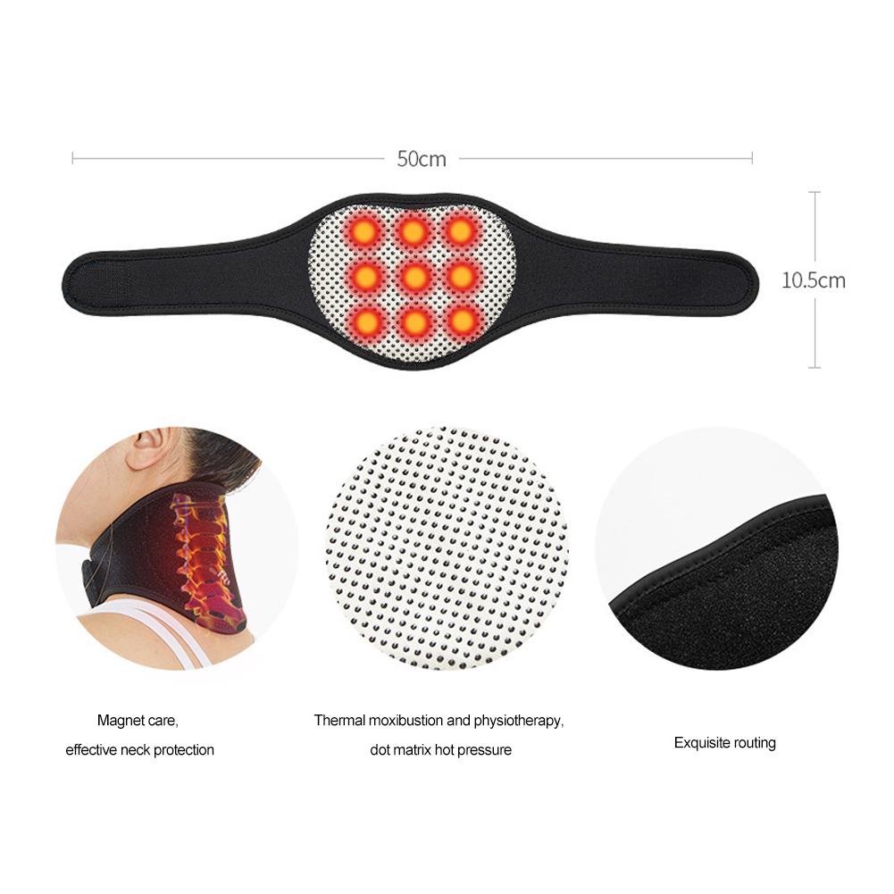1pcs Heating Neck Protector Neck Warm Sleeve Self-heating Magnetic Therapy Hot Compress Neck Support Neck Brace Protection
