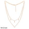 Double Layer Chic Design Gold Vermeil Necklace - 925 Sterling Silver