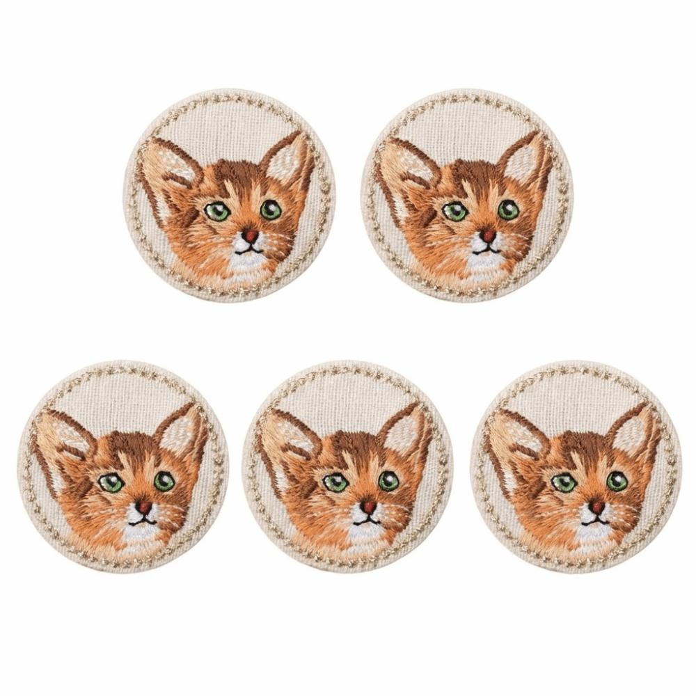 5pcs Clothes Stickers Dog Clothing Patch DIY Clothes Appliques Apparel Cat Embroidered Patch  Sewing