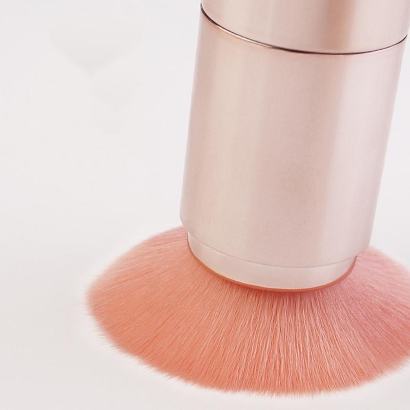 5 In 1 Portable Retractable Makeup Brushes for Foundation Eyebrow Lip Eyeshadow Loose Powder Cosmetic Makeup Brush Tool