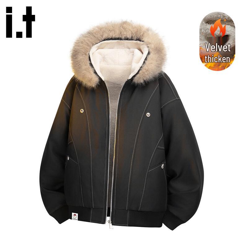 CHOCOOLATE Men s Plush Lined Hooded Winter Jacket 2XL