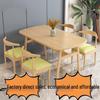 Nordic Rectangular Light Luxury Dining Table and Chair Set for Small Apartments, Imitation Solid Wood.