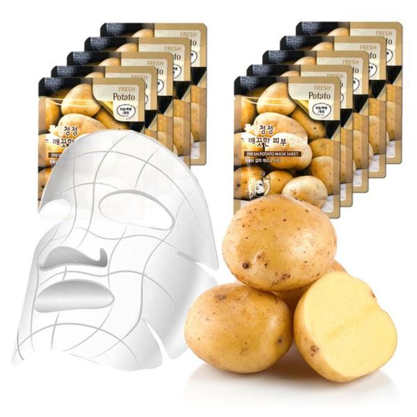 

3W Clinic Potato High-Adhesion Cold-Heat Mask Sheet 10 Sheets Potato Clean (10834427) 10 sheets of this product