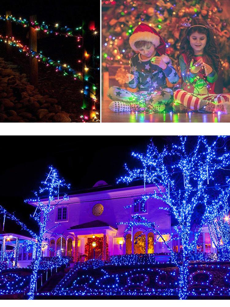 9.5M/12M/22M/32M Outdoors Solar String Light 8 Modes Solar Lamp Waterproof for Gardens Wedding Party Valentines Christmas Tree Decoration