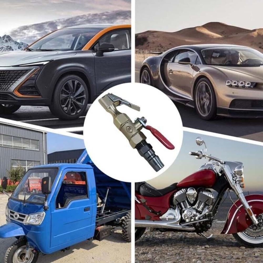 Metal Tire Inflator Chuck 9.5cm Deflation Switch Durable Tire Inflator Nozzle  for Tire Inflation