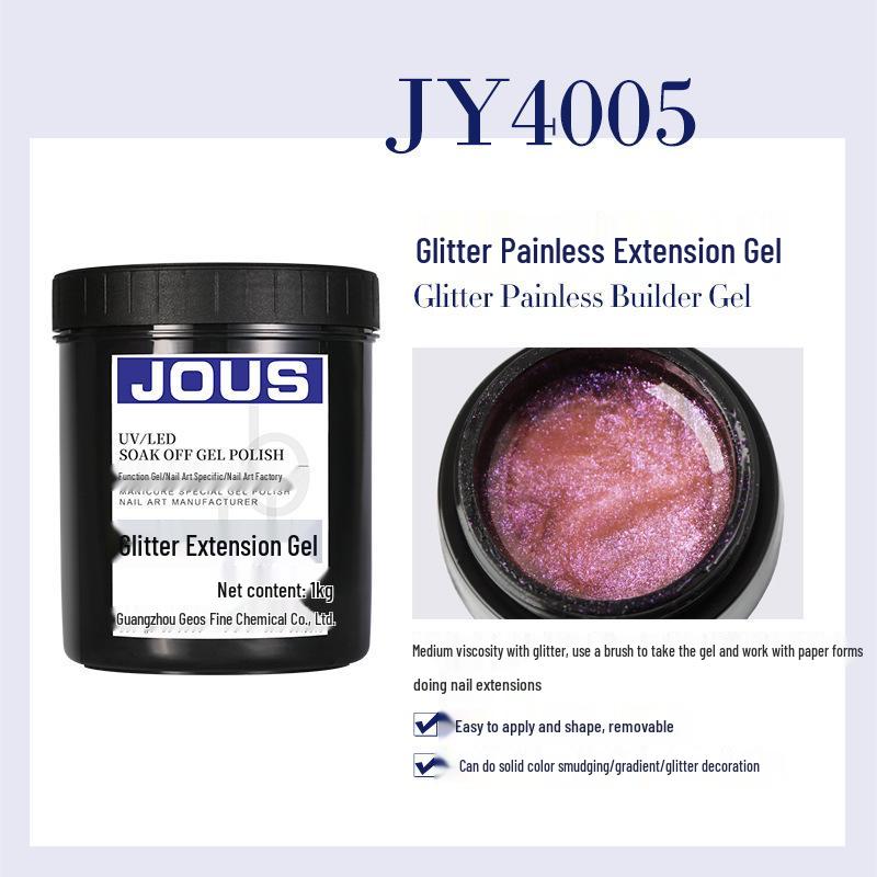 1KG High-End Solid Color Gel Nail Polish Pack with Glitter, Crushed Diamond, and Cat Eye Effects