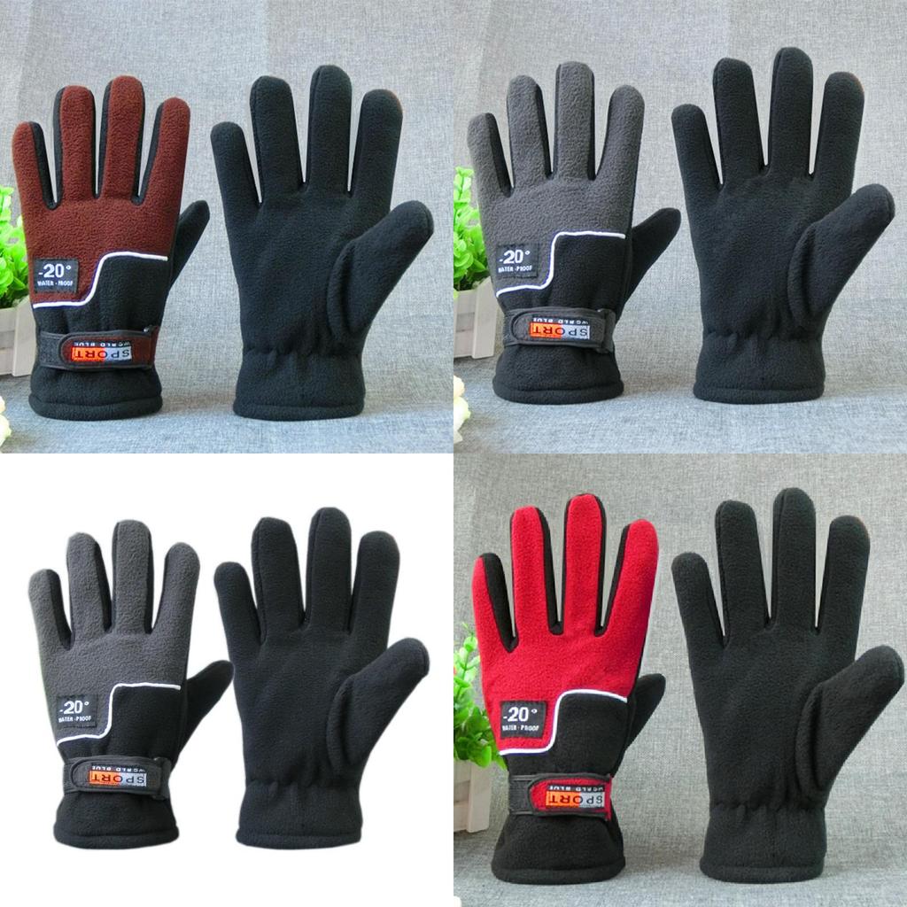 Fahrradhandschuhe mit Fleece-Material für Radfahren bei kaltem Wetter und für Grip