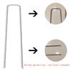 - Galvanized Ground Staples Steel Sod Stakes Pins U-Shap 50PCS