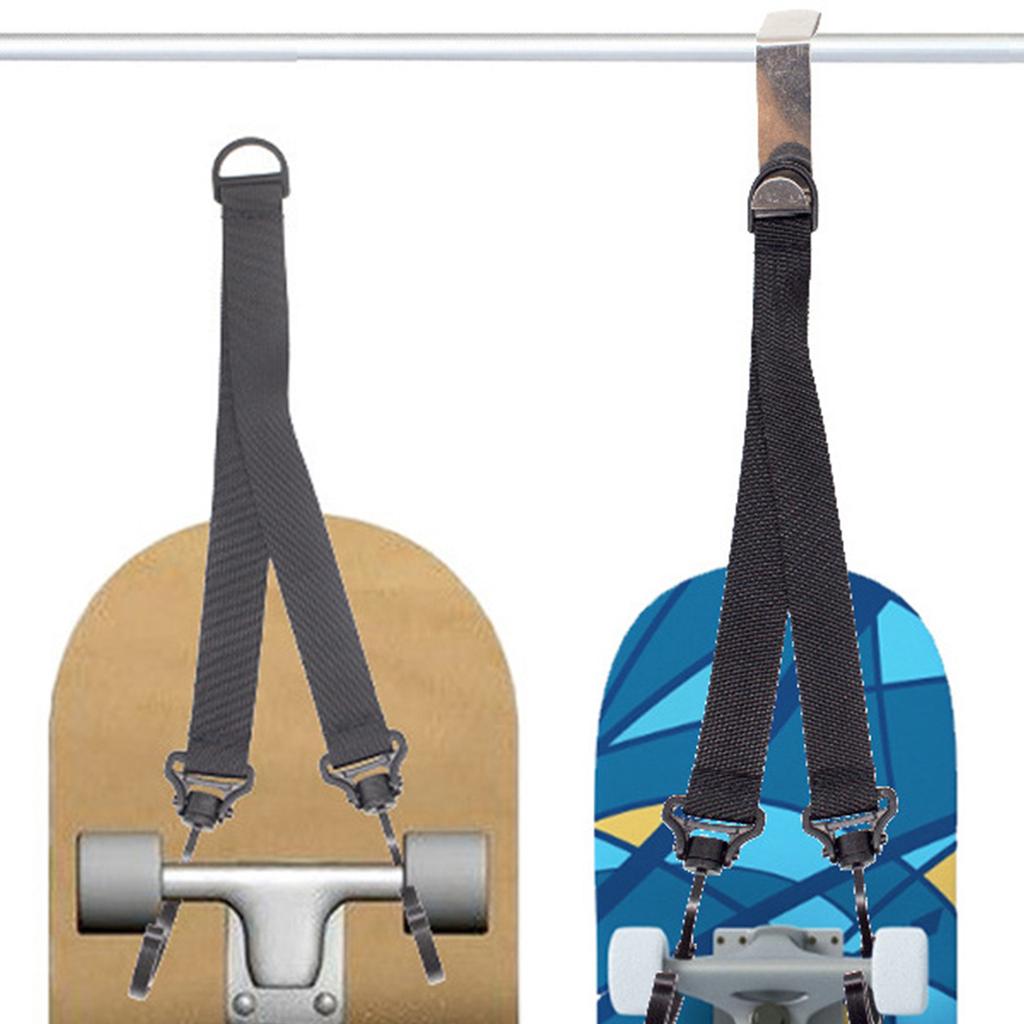 Longboard Hanging Strap Skateboard Holder Portable Organizer Heavy Duty Sled Board Door Rear Hook Strap Easy to Use