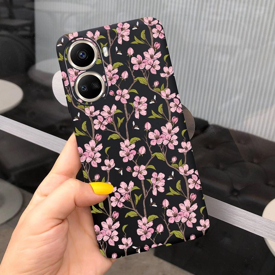 Cute Silicone Case For Huawei Nova 10 SE 2022 Fashion Girl Flower Phone Case For Huawei Nova 10 Pro Nova10 10Pro Soft Back Cover