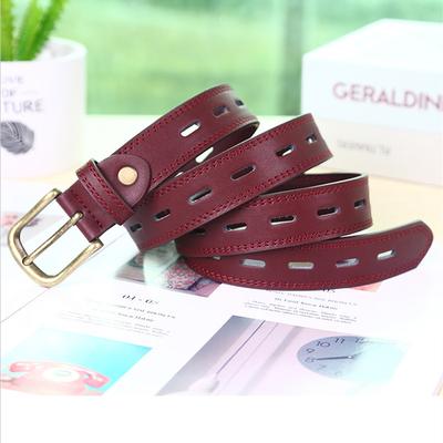 Women's Metal Buckle Casual Hollowed-out Decorative Belt, Women's Non-perforated Dress Belt