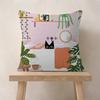 Fodera per Cuscino Gatto Camera da Letto Verde Artistico e Fodera per Cuscino Divano Decorazione Stanza Casa Regalo per Bambini