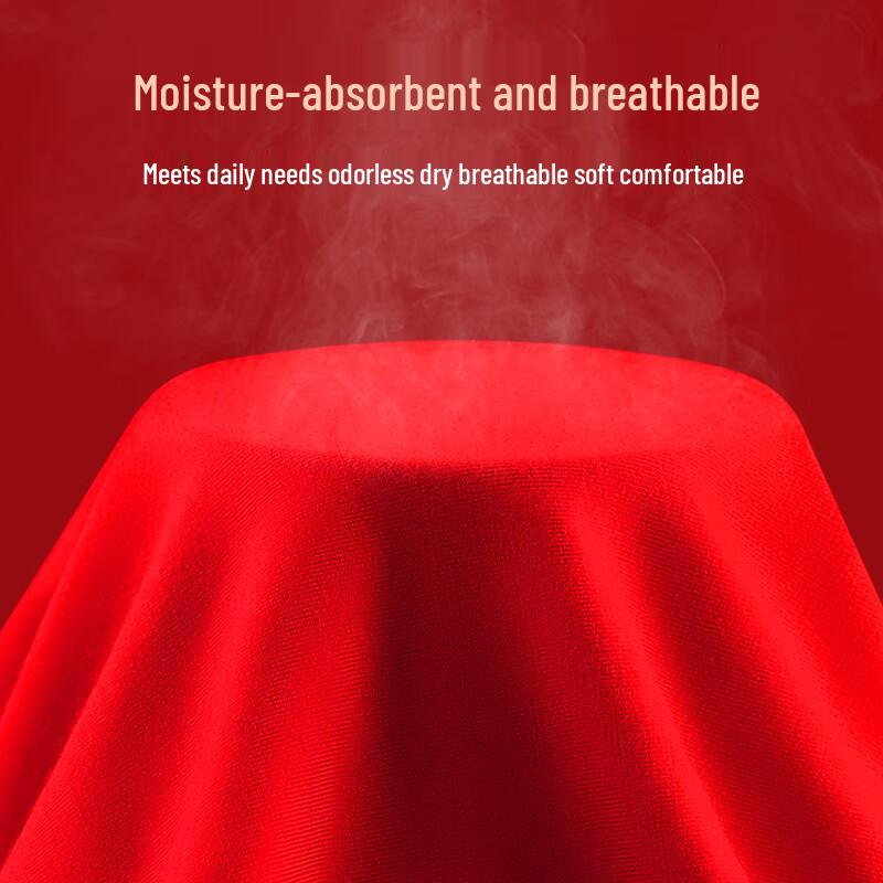 Langsha Men's Auspicious Red Cotton Boxer Briefs