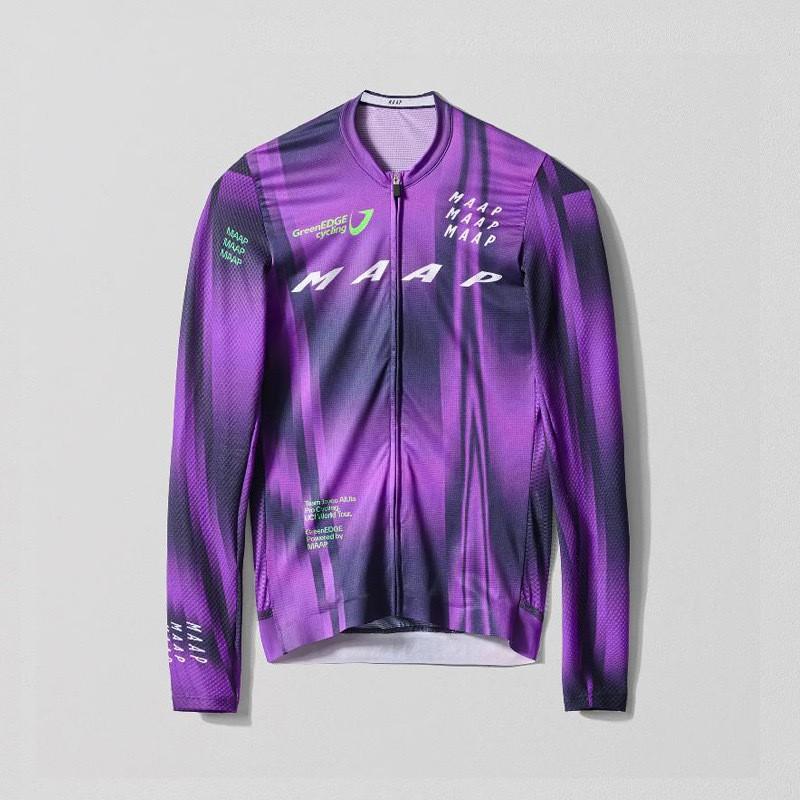 Mens Womens Performance Cycling Jersey Long Sleeve Quick Dry Fit Road Mountain Bike Riding