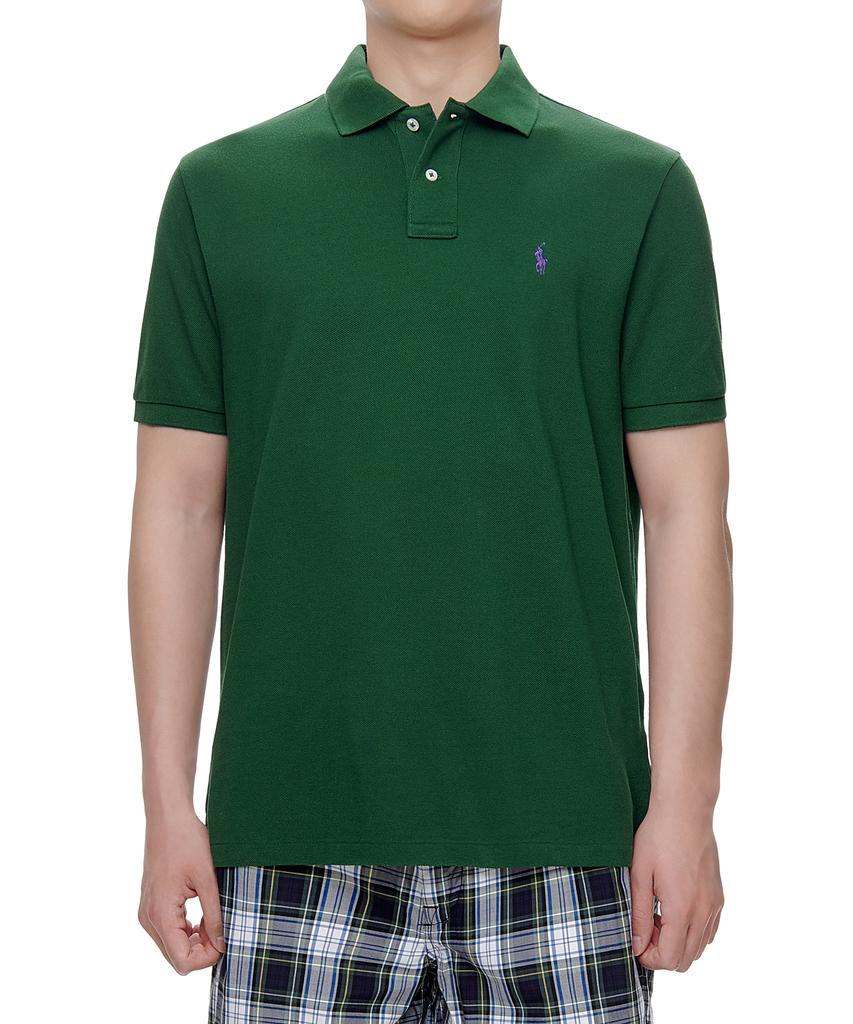 POLO RALPH LAUREN Custom Slim Fit Mesh Polo Shirt - Green