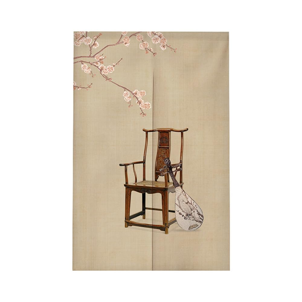 Bamboo Mat Japanese Noren Doorway Curtain Cotton Linen Chinese Style Door Curtain Window Treatment Tapestry Shading Decorative