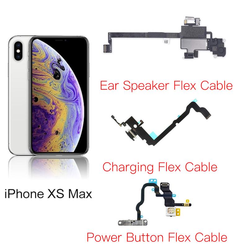 Microphone ProblemSolution For iPhone X XR XS Max Ear Speaker Charging Dock Power Button Flex Cable Replacement