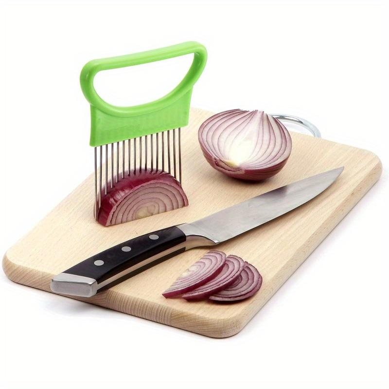 1/2/4pcs Stainless steel onion slicer vegetable tomato cutter Used for safe cooking tools for kitchen workers Food contact safety No