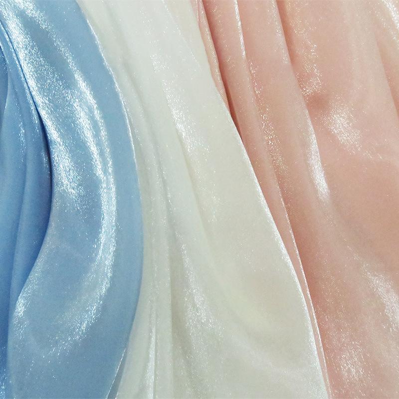 Silk Smooth Bright Liquid Satin Organza Fabric Antique Brocade Organza Yarn Wedding Hanfu Dress DIY Sewing Skirt Fabric