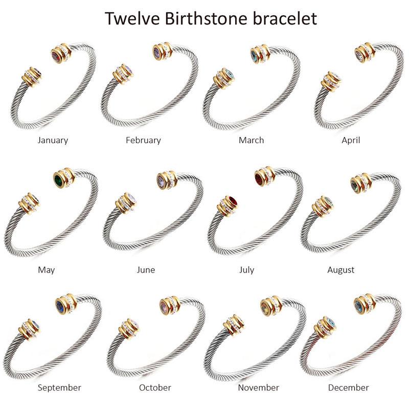 European & American 18K Gold-Plated Stainless Steel Bracelet with Zirconia