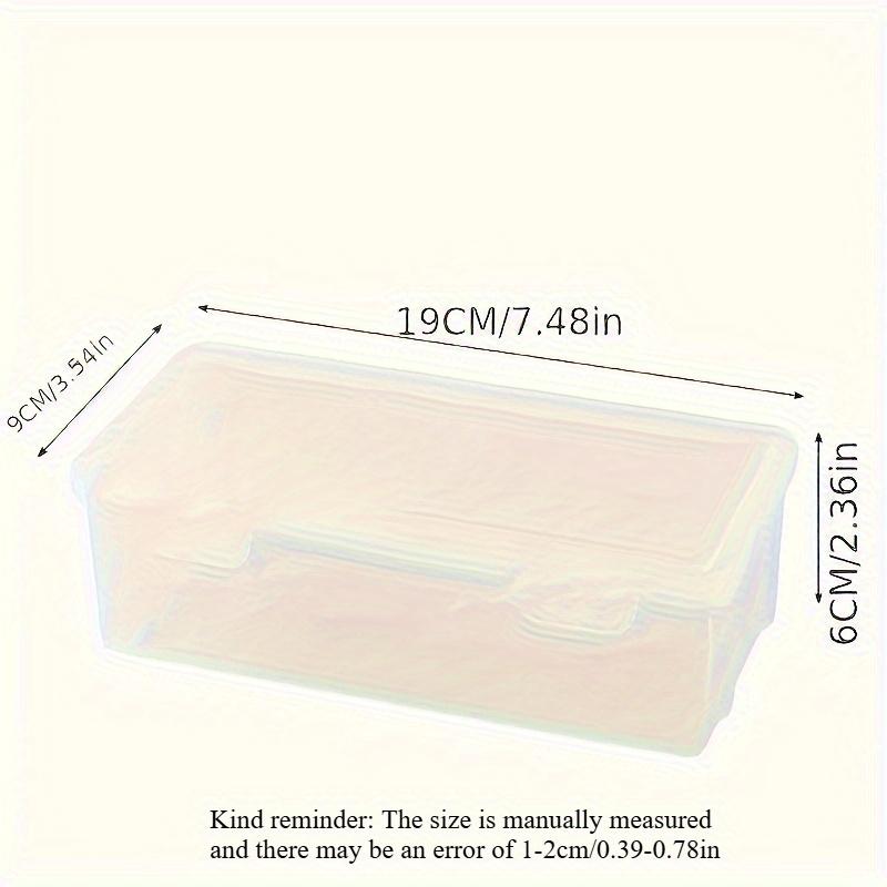 2pcs Large Transparent Storage Box with Hinged Lid Desk Storage Pen Pencil Marker Crafts School Office Desk Organizer Pen Holder
