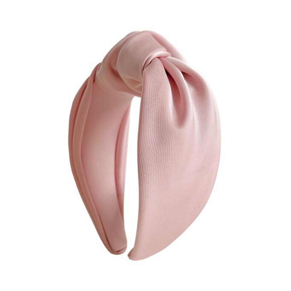 PROLY New Fashion Women Headband Adult Wide Side Solid Color Hairband Center Knot Turban Casual Hair Accessories