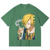 230 Gsm 100% Cotton One Piece V62 Sanji Print Unisex Heavy Cotton T Shirt