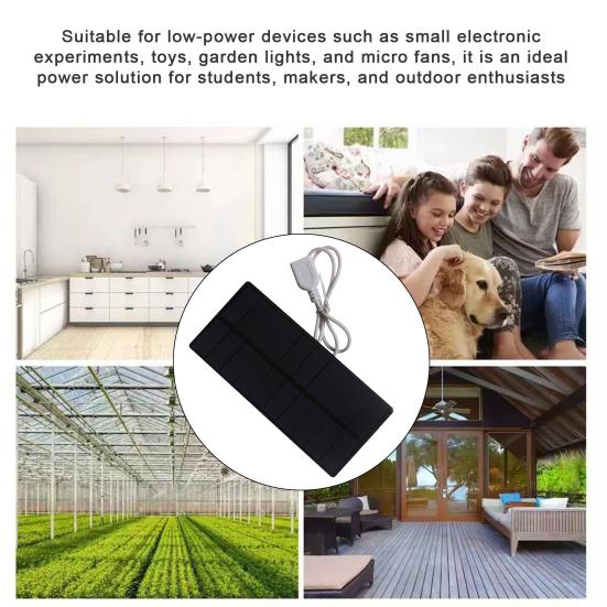Solar Panel USB High Conversion Rate Phone Charger Compact Lightweight Universal 1.8W 5V