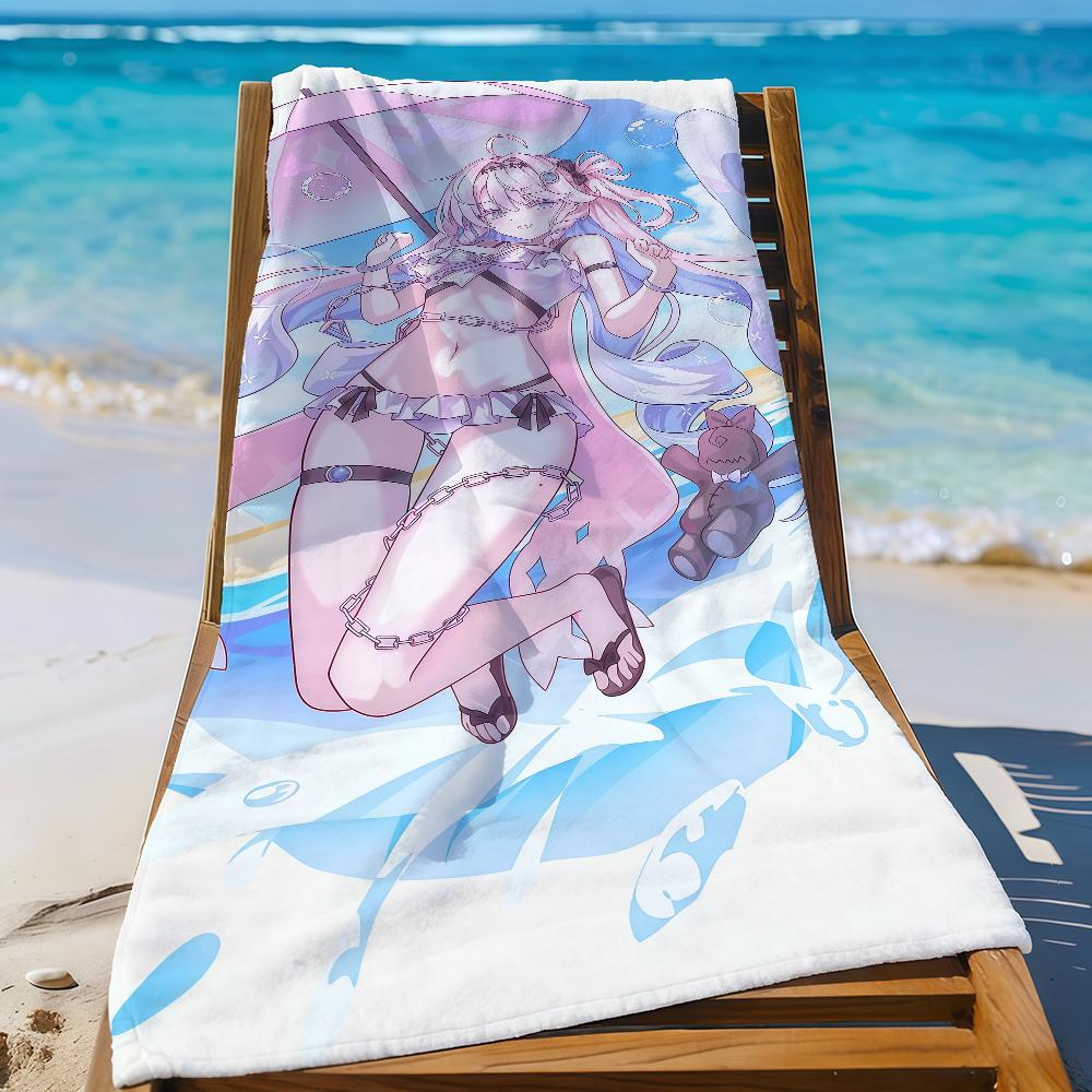Denia Game Wuthering Waes Towel Sports Quick Dry Travel Camping Gear Sandproof Soft Light Large Beach Towel