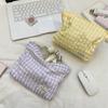 Small Fresh Plaid Portable Storage Bag, Wash and Makeup Bag, Cosmetic Bag, Clutch Bag.