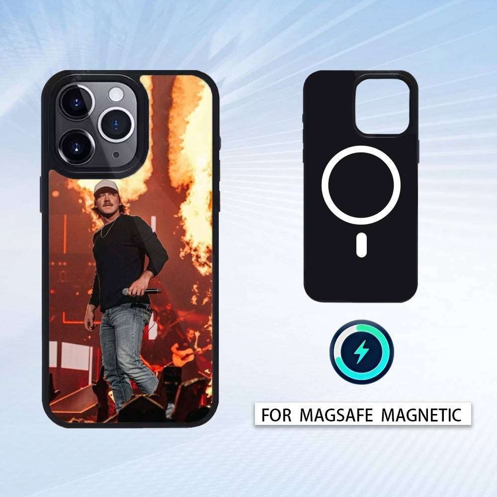 M-Morgan W-Wallen Country Music Phone Case Magnetic For iPhone17 16 15 14 13 12 Pro Max For Magsafe Wireless Charging Cover