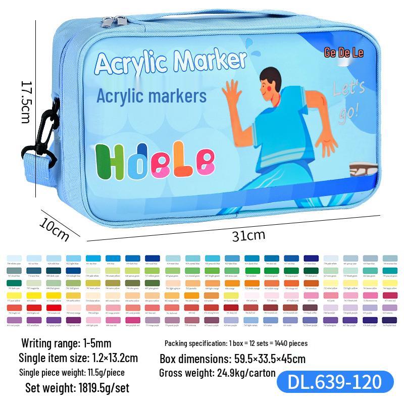 Huideluo Soft-tip Marker Set: Liquid Ink Acrylic Art and Journal Drawing Pens for Students