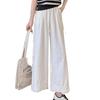 Women's Summer Ice Silk Wide-Leg Pants with Lace Trim by Yamamoto