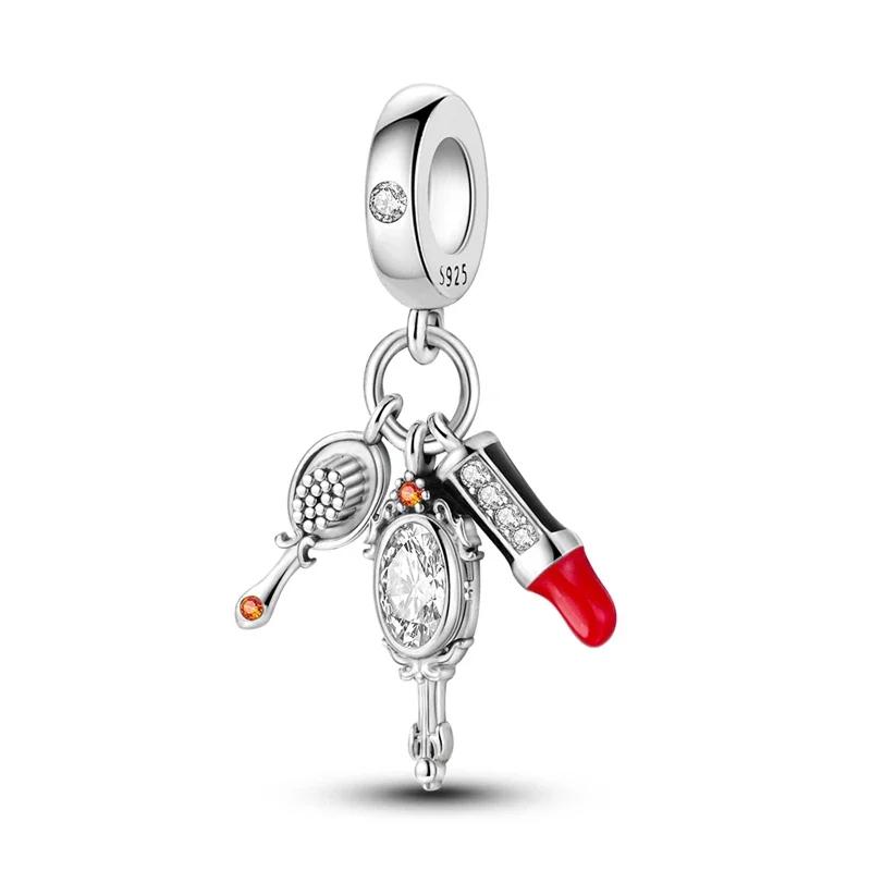 copper Fashion High Heels Lipstick Dress Perfume Bottle Life Collection Charm Bead Charms Bead Charms Compatible With Pandora Authentic Bracelets Do I