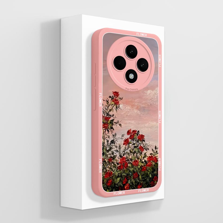 For Oppo Reno 12F Case Cute Anime High Quality Funda Soft Liquid Silicone Bumper For Oppo Reno 12 F 4G 5G Anti Drop Back Covers