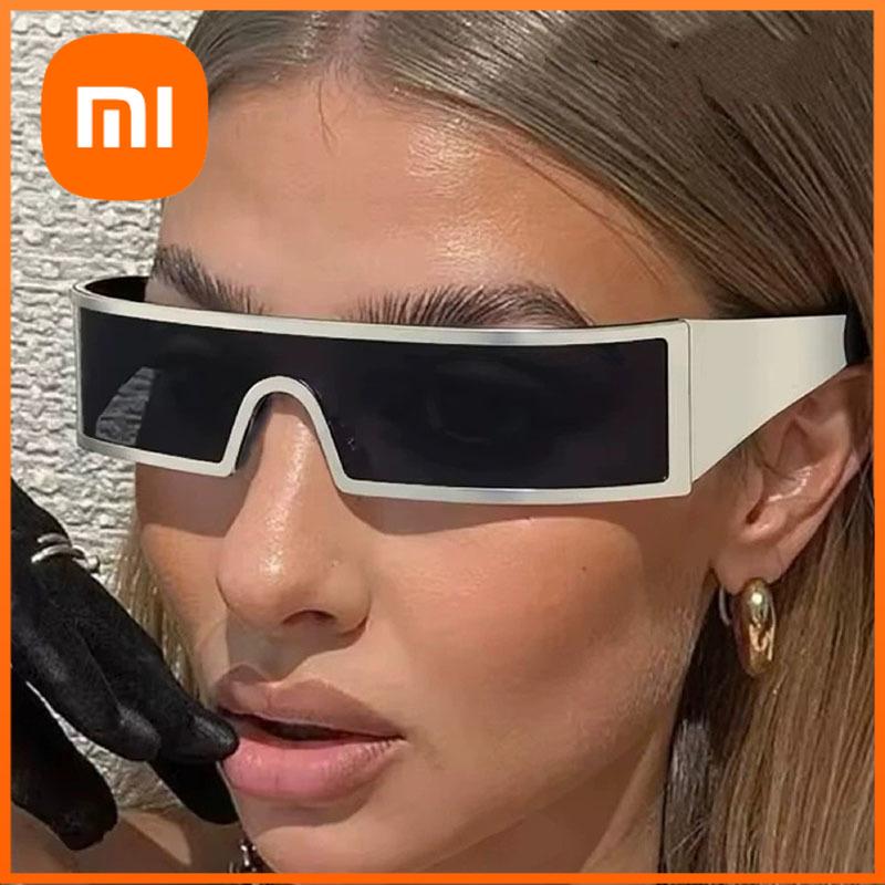 Xiaomi Trendy Sunglasses Personalized One-piece Small Frame Punk Glasses Hip-hop Hot Girl Y2k Sunglasses 9094
