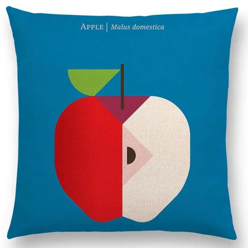 Urocze Owoce Warzywa Poszewka na Poduszkę Cytryna Ananas Awokado Jeżyna Cebula Burak Ogórek Poszewka na Poduszkę Ozdobną na Sofę