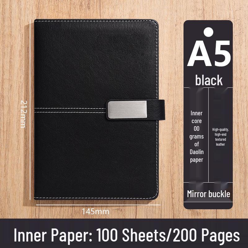 Custom Logo A5 High-End Office Notebook with Premium Cover and Inner Pages