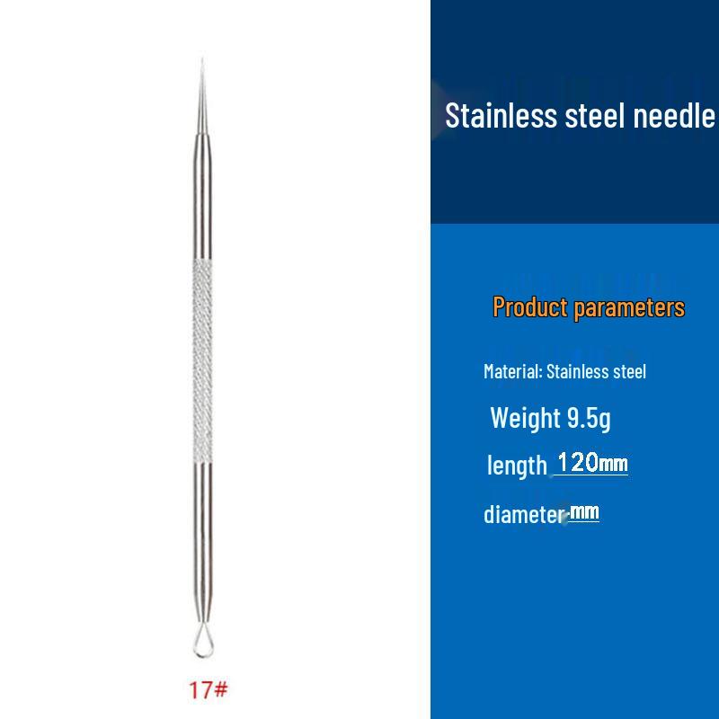 Stainless Steel Double-Ended Pimple Tweezer & Blackhead Remover Tool Set
