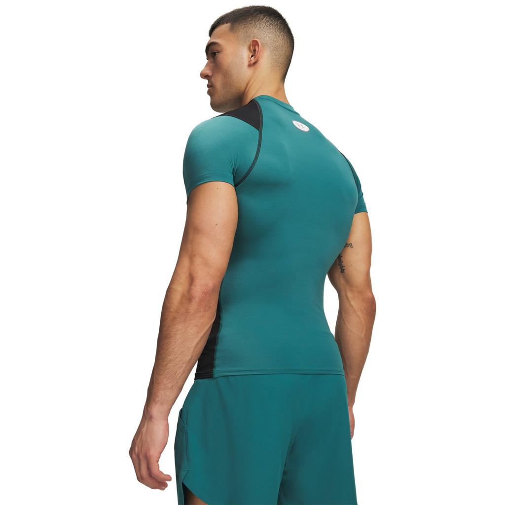 Under Armour HeatGear® Elite Training Fitness Running Lightweight Breathable Versatile Short Sleeve T-Shirt Men tops Retro-Green 6015382-338