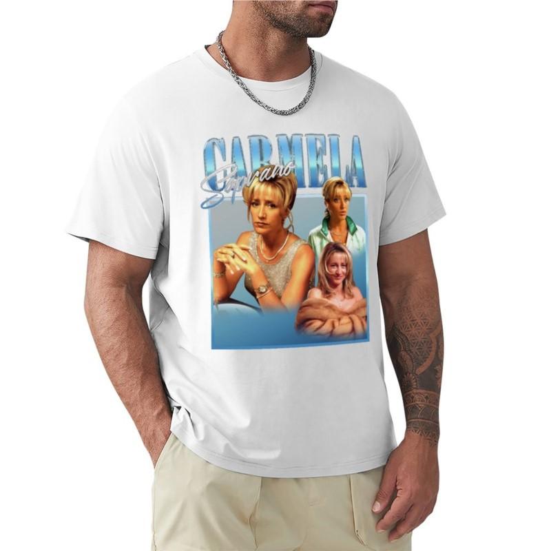 Carmela Soprano Tshirt Plus Size T Shirts Aesthetic Clothes Men Graphic T Shirts