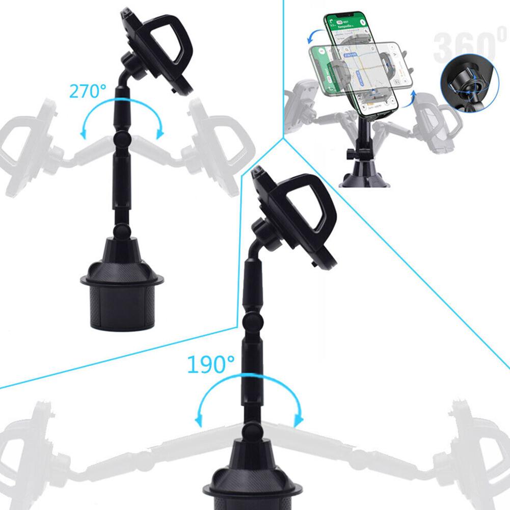 Becherhalterung Handyhalterung für Auto Erweiterbare Basis Höhenverstellbar Stabil Drehbar Halter für Autos SUVs LKWs