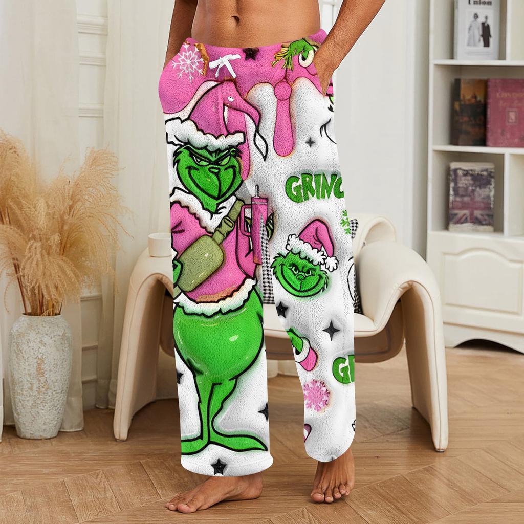 Men's Allover Printed Home Pants Sleeping Pajama Pants Long Pants Pajama Pants