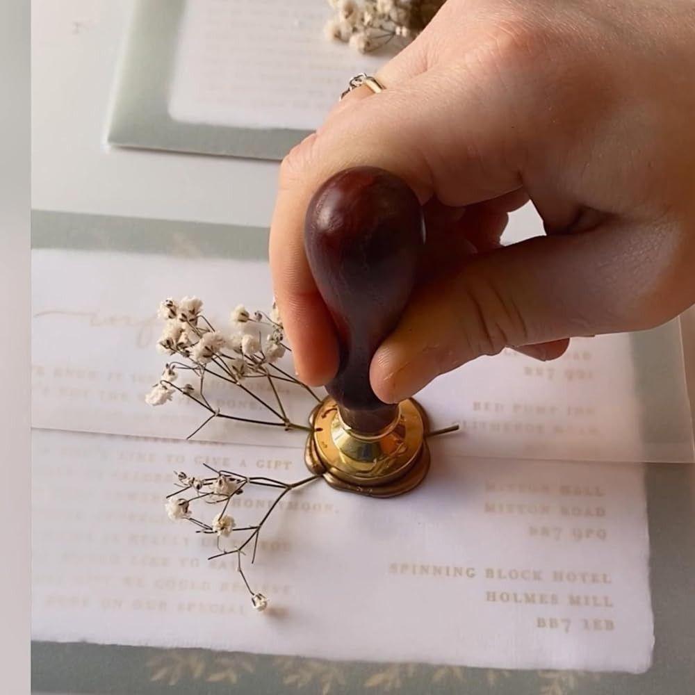 8/10/12Pcs Creative Lacquer Seal Head Stamps Set Brass Heads Wax Seal Kit Enameled Seal Accessories