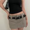 Cool PU Vintage Waistband American Style Coffee Y2K Belt Jeans Decor Black Rivet Belt  Couple