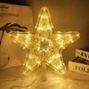 Five-pointed Star LED Lighted Star Glowing Xmas Tree Top Ornaments  Xmas Party