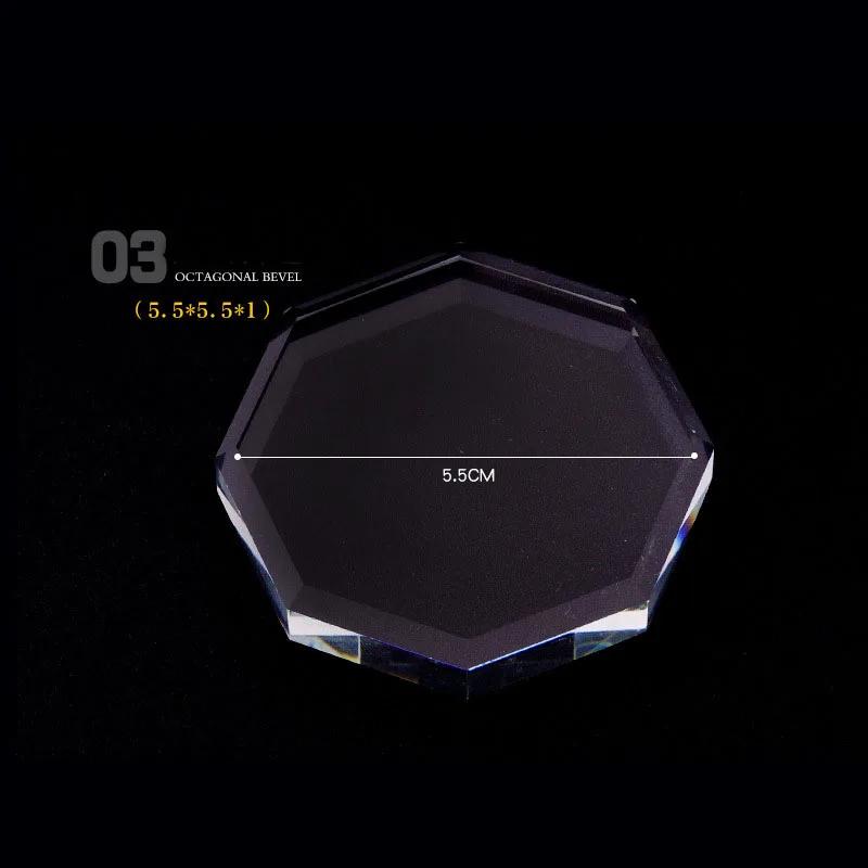 1 Stück Glas-Nagelfarbpalette für Gel-Lack Palette Misch-Zeichenplatte Pad Maniküre-Nagelkunst-Display Regal