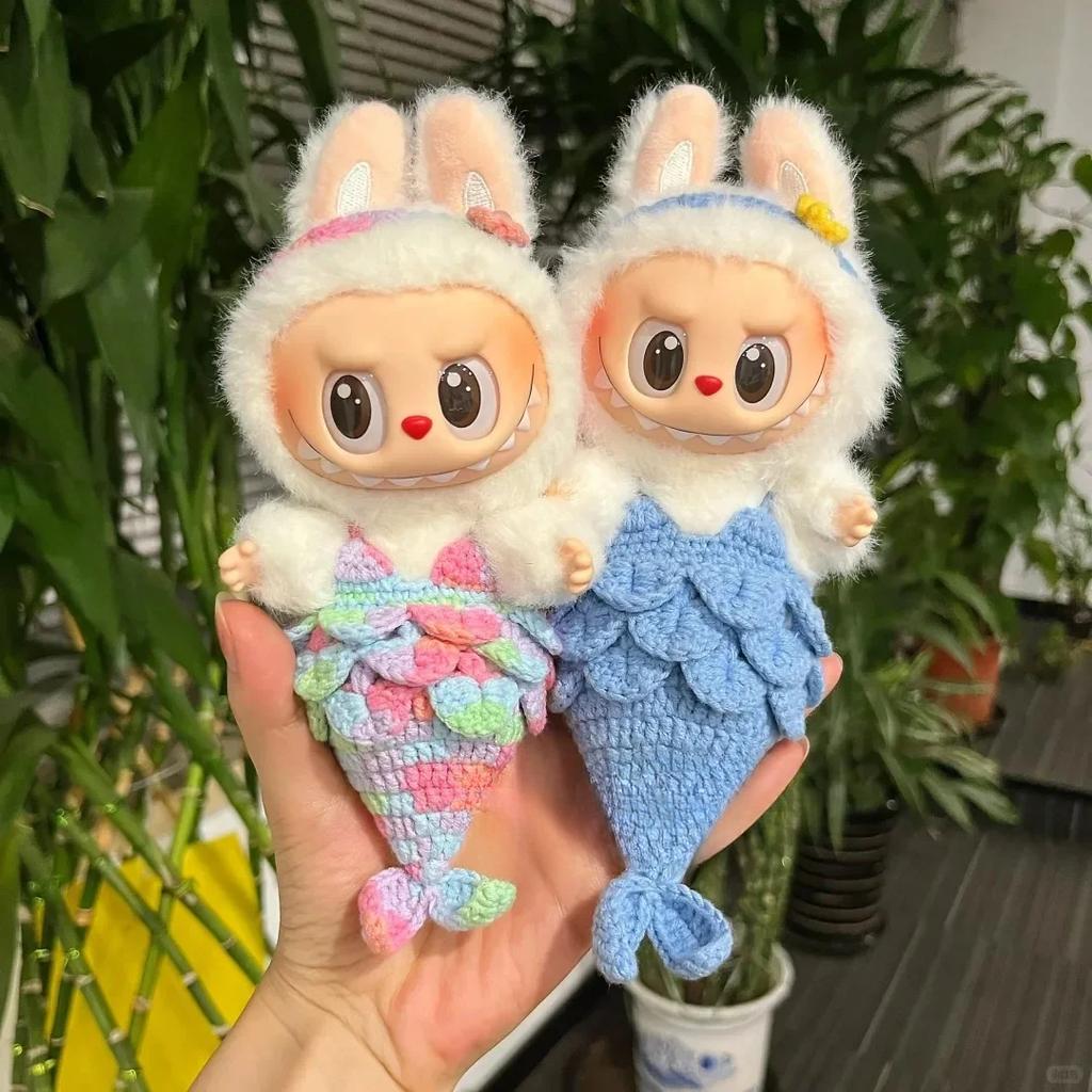 Cute Mermaid Double Cherry Set For 17cm Ropa Labubu 3.0 Big Into Energy Series Fashion Doll Clothes Ropa Labubu V2/V3